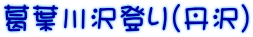 葛葉川沢登り（丹沢）