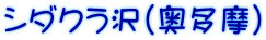 シダクラ沢（奥多摩）